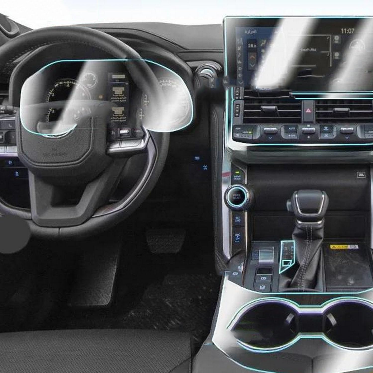 JIELIOP Displayschutzfolie für Auto-Mittelkonsole, kratzfest, Reparatur, transparent, TPU-Aufkleber, Zubehör, für Toyota Land Cruiser 300 2022 2023 JIELIOP Displayschutzfolie für Auto-Mittelkonsole, kratzfest, Reparatur, transparent, TPU-Aufkleber, Zubehör, für Toyota Land Cruiser 300 2022 2023 von JIELIOP