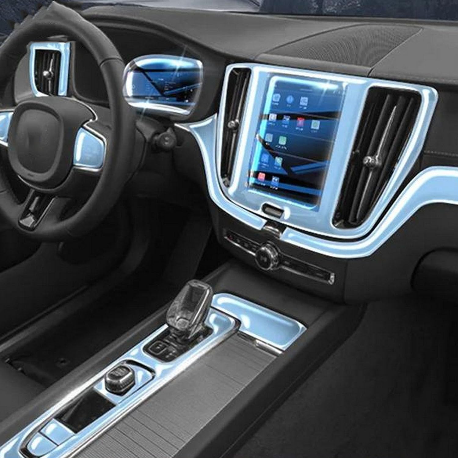 JIELIOP Displayschutzfolie für Auto-Mittelkonsole, kratzfest, Reparatur, transparent, TPU-Aufkleber, Zubehör, für Volvo XC60 2021–2024 JIELIOP Displayschutzfolie für Auto-Mittelkonsole, kratzfest, Reparatur, transparent, TPU-Aufkleber, Zubehör, für Volvo XC60 2021–2024 von JIELIOP
