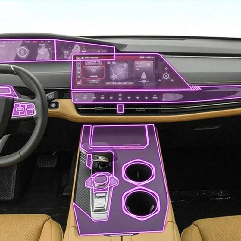 JIELIOP Displayschutzfolie für Kfz-Mittelkonsole, kratzfest, Reparatur, transparent, TPU-Aufkleber, Zubehör, für Changan Uni-K 2023 2024 von JIELIOP
