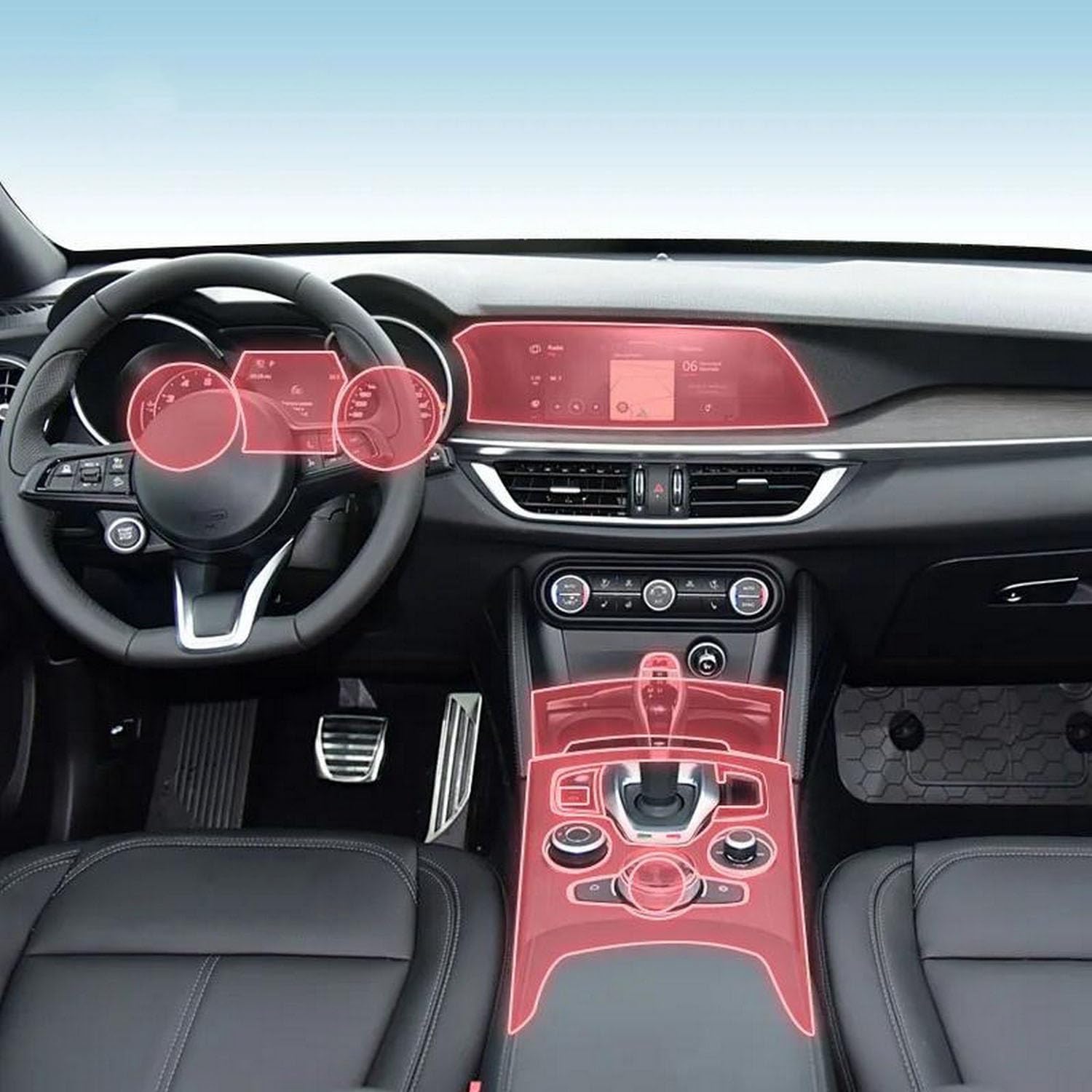 JIELIOP Displayschutzfolie für die Mittelkonsole, kratzfest, Reparatur, transparent, TPU-Aufkleber, Zubehör, für Alfa Romeo Stelvio 2022–2024 JIELIOP Displayschutzfolie für die Mittelkonsole, kratzfest, Reparatur, transparent, TPU-Aufkleber, Zubehör, für Alfa Romeo Stelvio 2022–2024 von JIELIOP