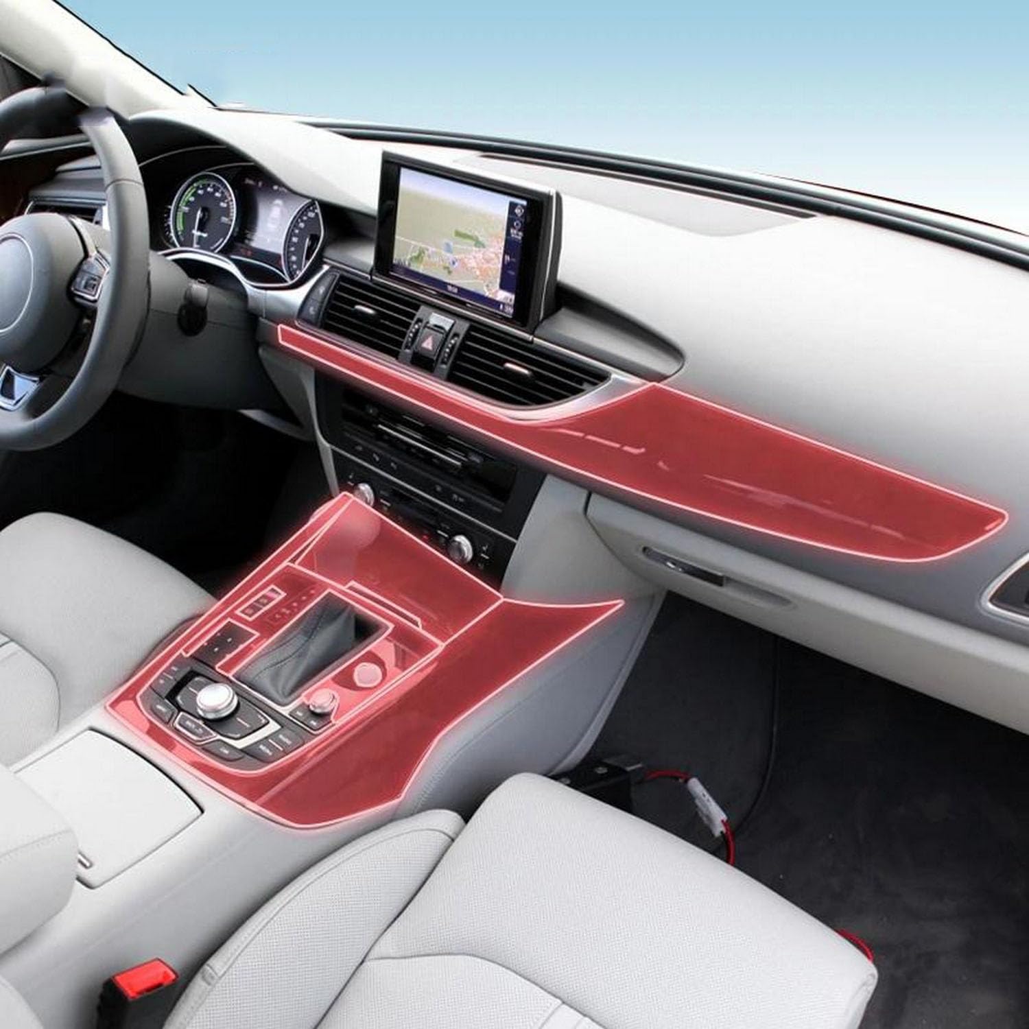 JIELIOP Displayschutzfolie für die Mittelkonsole, kratzfest, Reparatur, transparent, TPU-Aufkleber, Zubehör, für Audi A6 2012–2018 JIELIOP Displayschutzfolie für die Mittelkonsole, kratzfest, Reparatur, transparent, TPU-Aufkleber, Zubehör, für Audi A6 2012–2018 von JIELIOP