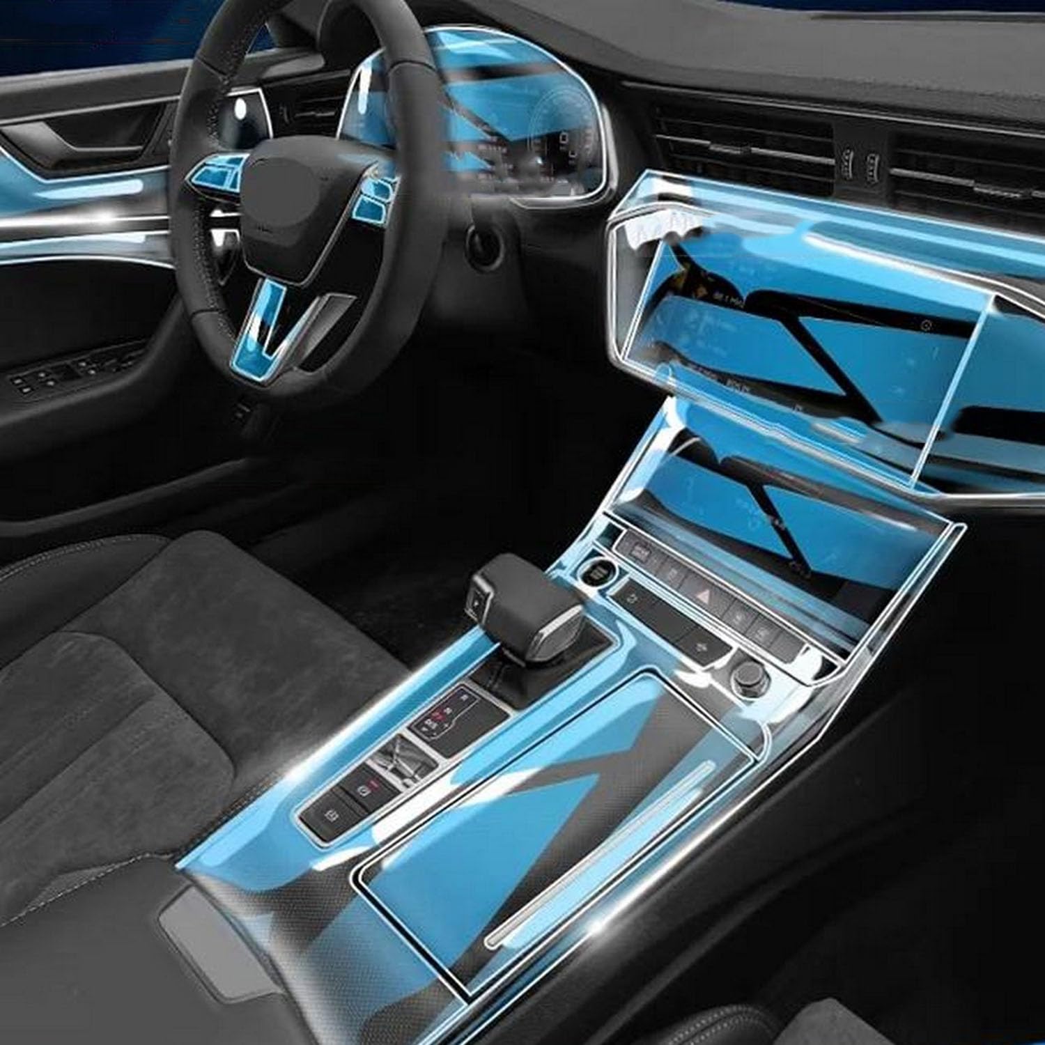 JIELIOP Displayschutzfolie für die Mittelkonsole, kratzfest, Reparatur, transparent, TPU-Aufkleber, Zubehör, für Audi A6 C8 2023 2024 JIELIOP Displayschutzfolie für die Mittelkonsole, kratzfest, Reparatur, transparent, TPU-Aufkleber, Zubehör, für Audi A6 C8 2023 2024 von JIELIOP