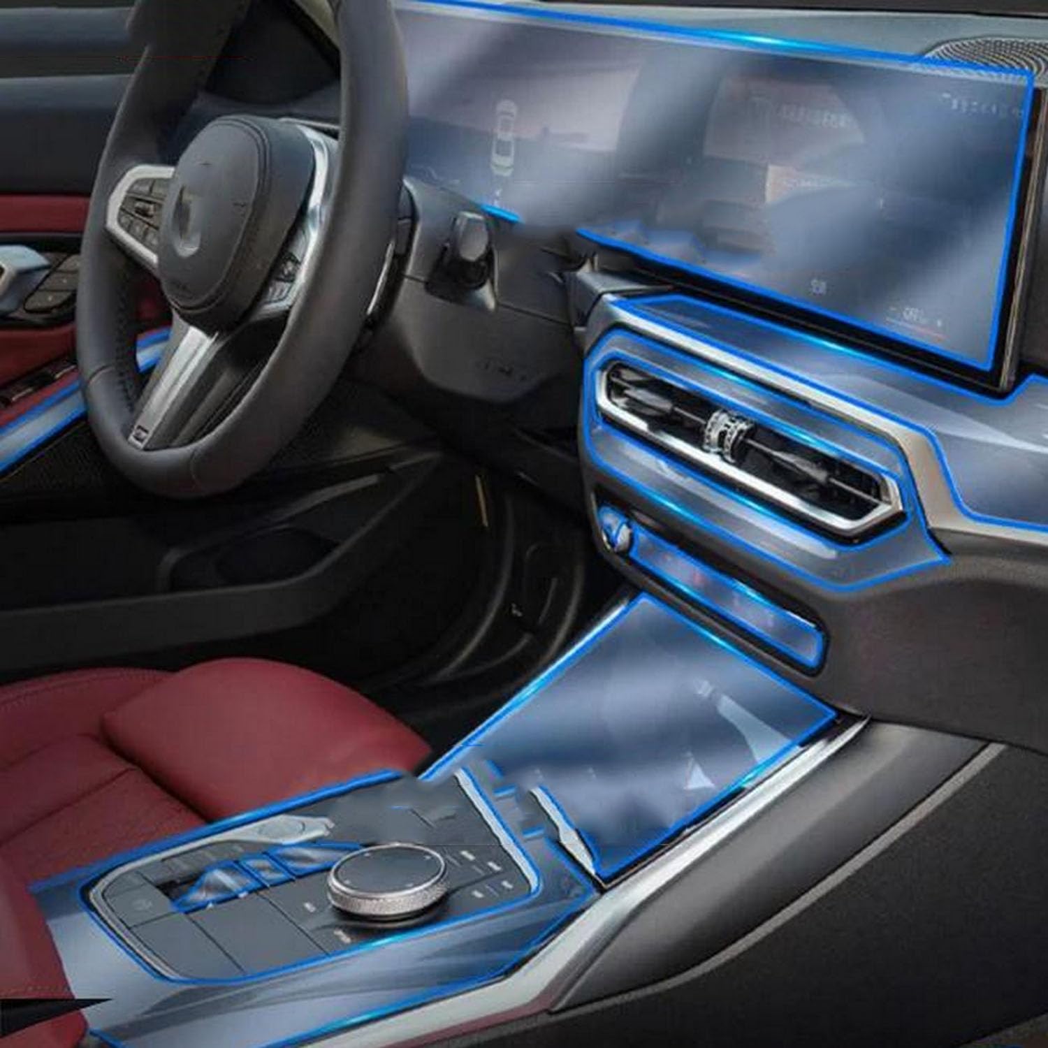 JIELIOP Displayschutzfolie für die Mittelkonsole, kratzfest, Reparatur, transparent, TPU-Aufkleber, Zubehör, für BMW 3er-Serie G20 G21 2023 JIELIOP Displayschutzfolie für die Mittelkonsole, kratzfest, Reparatur, transparent, TPU-Aufkleber, Zubehör, für BMW 3er-Serie G20 G21 2023 von JIELIOP