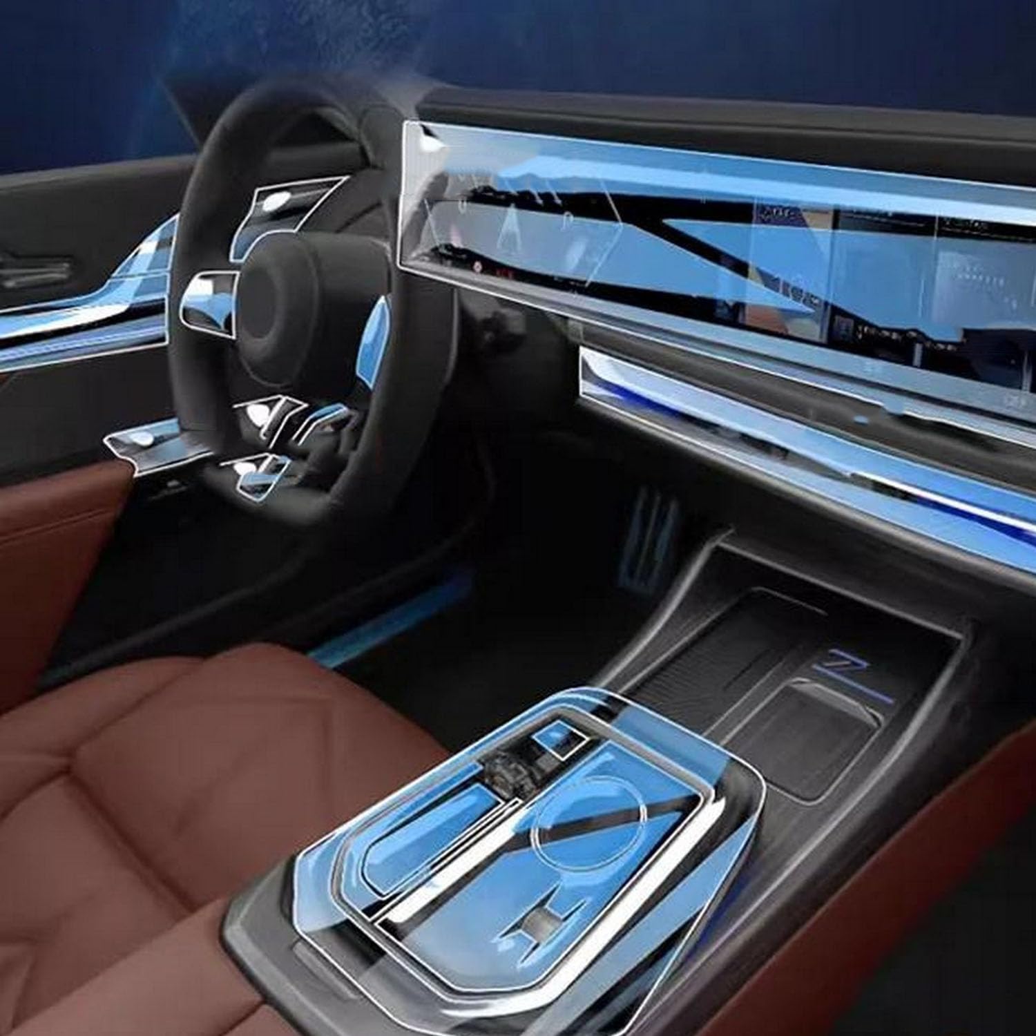 JIELIOP Displayschutzfolie für die Mittelkonsole, kratzfest, Reparatur, transparent, TPU-Aufkleber, Zubehör, für BMW G70 I7 Serie 7 2023 JIELIOP Displayschutzfolie für die Mittelkonsole, kratzfest, Reparatur, transparent, TPU-Aufkleber, Zubehör, für BMW G70 I7 Serie 7 2023 von JIELIOP