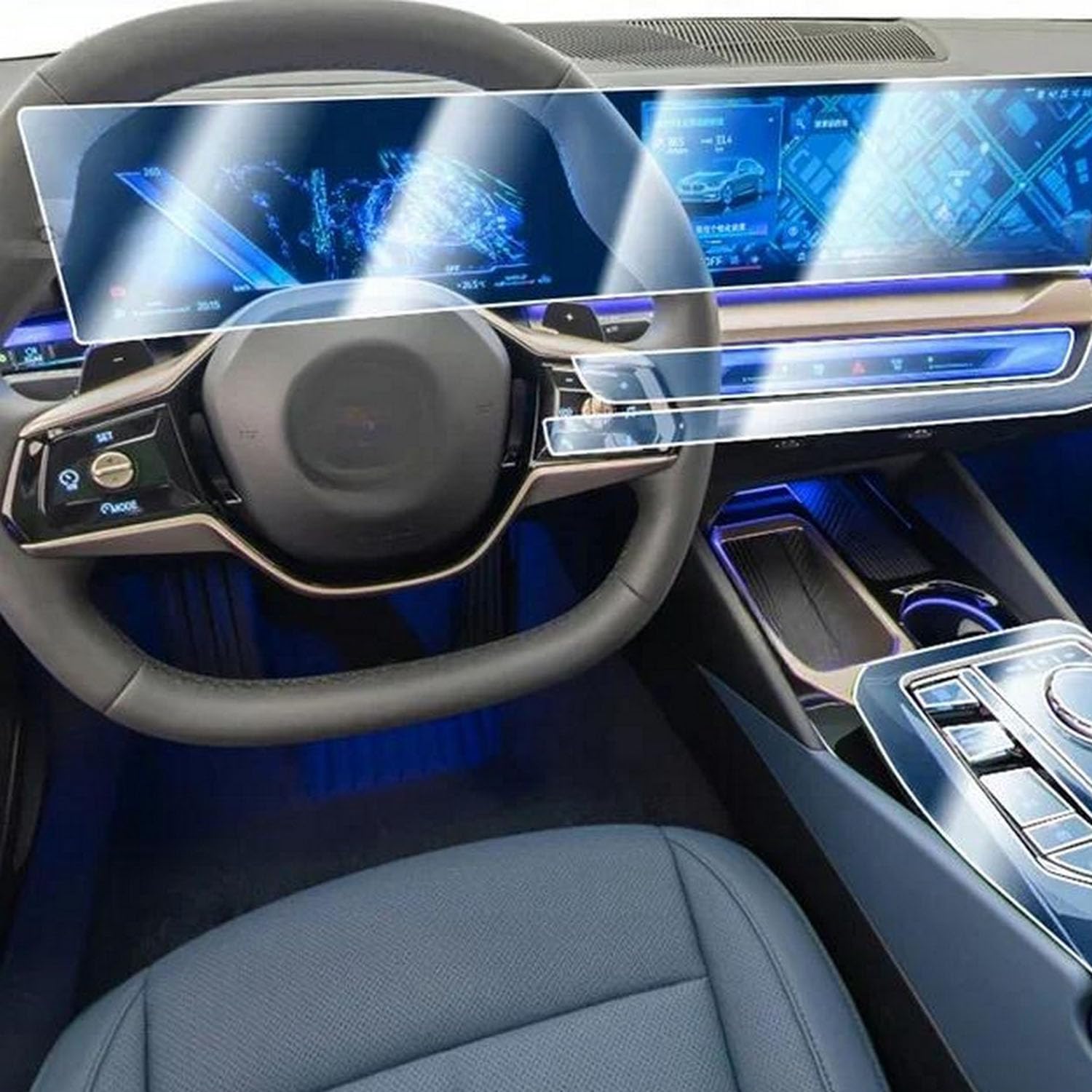 JIELIOP Displayschutzfolie für die Mittelkonsole, kratzfest, Reparatur, transparent, TPU-Aufkleber, Zubehör, für BMW I5 G60 2023 2024 JIELIOP Displayschutzfolie für die Mittelkonsole, kratzfest, Reparatur, transparent, TPU-Aufkleber, Zubehör, für BMW I5 G60 2023 2024 von JIELIOP