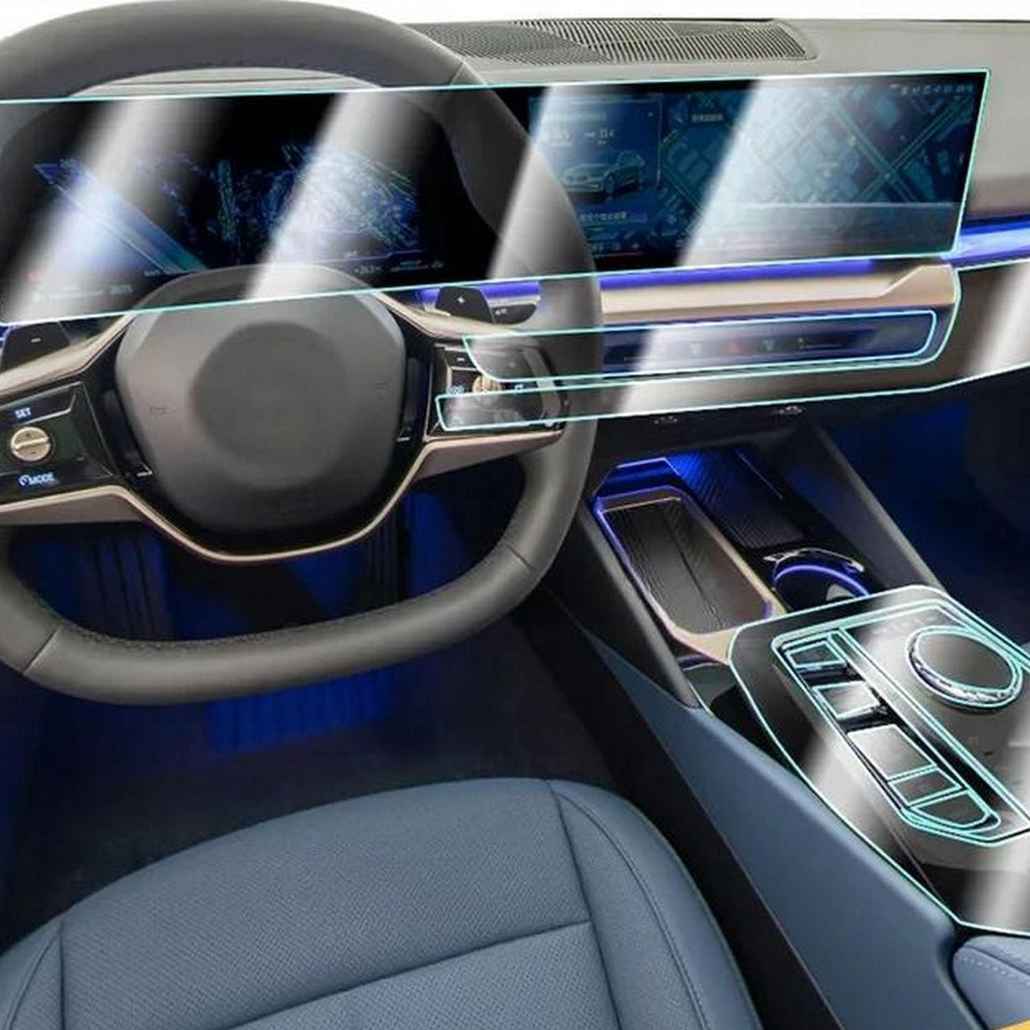 JIELIOP Displayschutzfolie für die Mittelkonsole, kratzfest, Reparatur, transparent, TPU-Aufkleber, Zubehör, für BMW I5 G60 2023 2024 JIELIOP Displayschutzfolie für die Mittelkonsole, kratzfest, Reparatur, transparent, TPU-Aufkleber, Zubehör, für BMW I5 G60 2023 2024 von JIELIOP