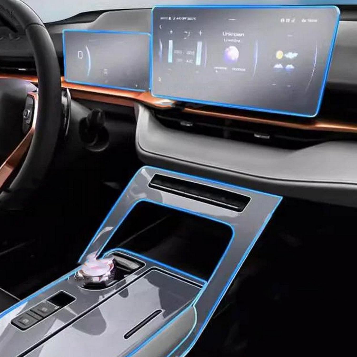 JIELIOP Displayschutzfolie für die Mittelkonsole, kratzfest, Reparatur, transparent, TPU-Aufkleber, Zubehör, für Haval H6 2022 2023 2024 JIELIOP Displayschutzfolie für die Mittelkonsole, kratzfest, Reparatur, transparent, TPU-Aufkleber, Zubehör, für Haval H6 2022 2023 2024 von JIELIOP