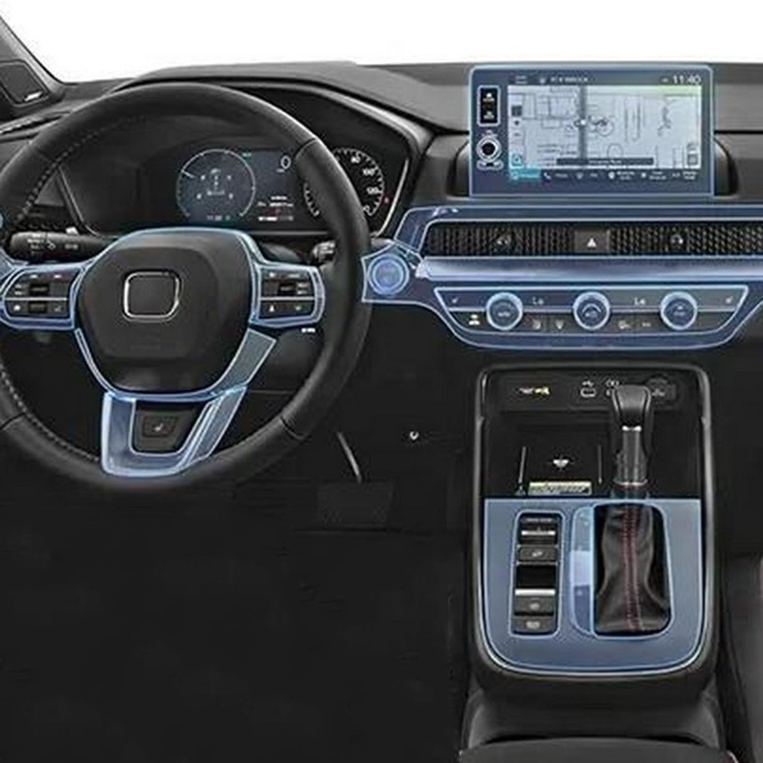 JIELIOP Displayschutzfolie für die Mittelkonsole, kratzfest, Reparatur, transparent, TPU-Aufkleber, Zubehör, für Honda CRV CR-V 2024 2025 JIELIOP Displayschutzfolie für die Mittelkonsole, kratzfest, Reparatur, transparent, TPU-Aufkleber, Zubehör, für Honda CRV CR-V 2024 2025 von JIELIOP