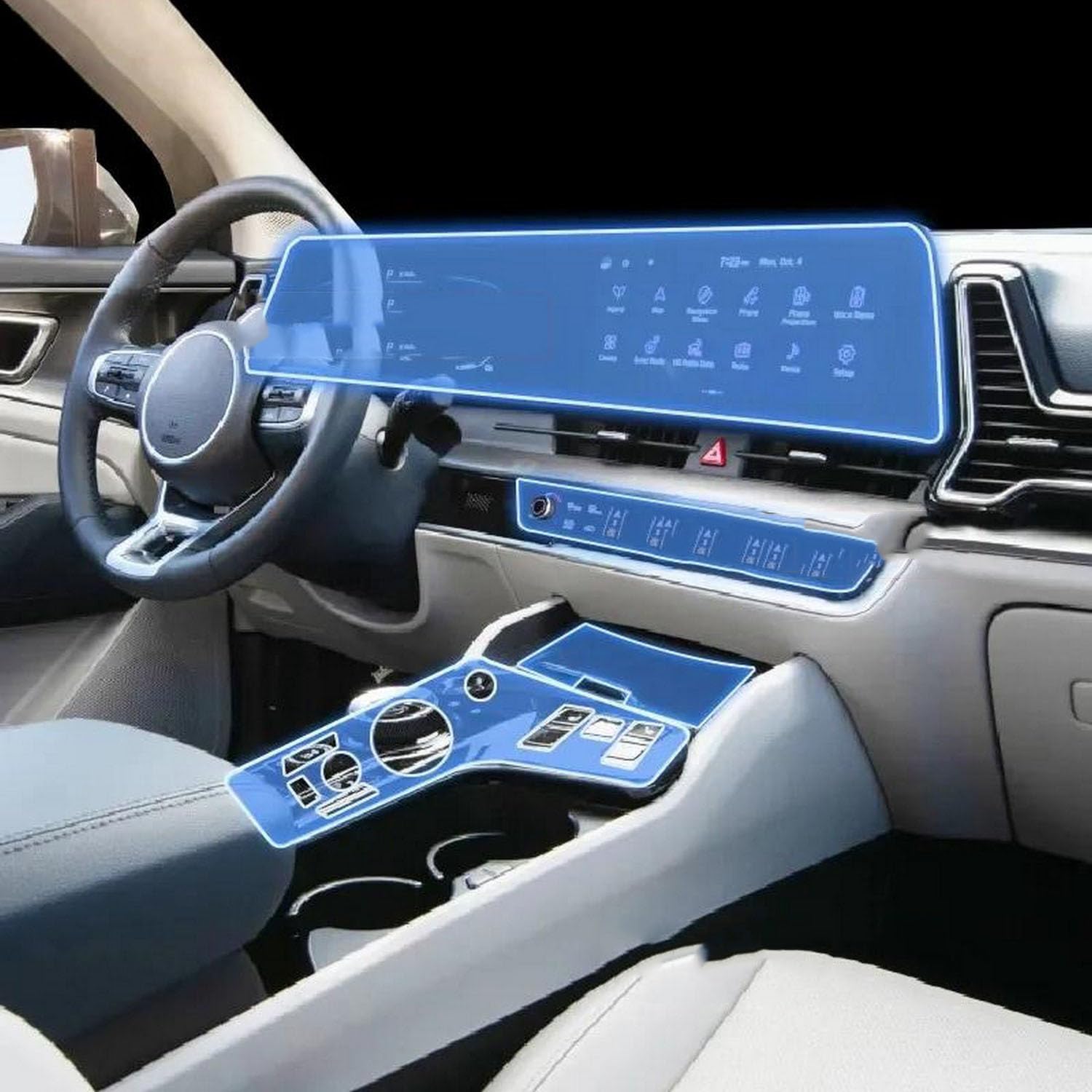 JIELIOP Displayschutzfolie für die Mittelkonsole, kratzfest, Reparatur, transparent, TPU-Aufkleber, Zubehör, für Kia Sportage NQ5 2022–2023 JIELIOP Displayschutzfolie für die Mittelkonsole, kratzfest, Reparatur, transparent, TPU-Aufkleber, Zubehör, für Kia Sportage NQ5 2022–2023 von JIELIOP