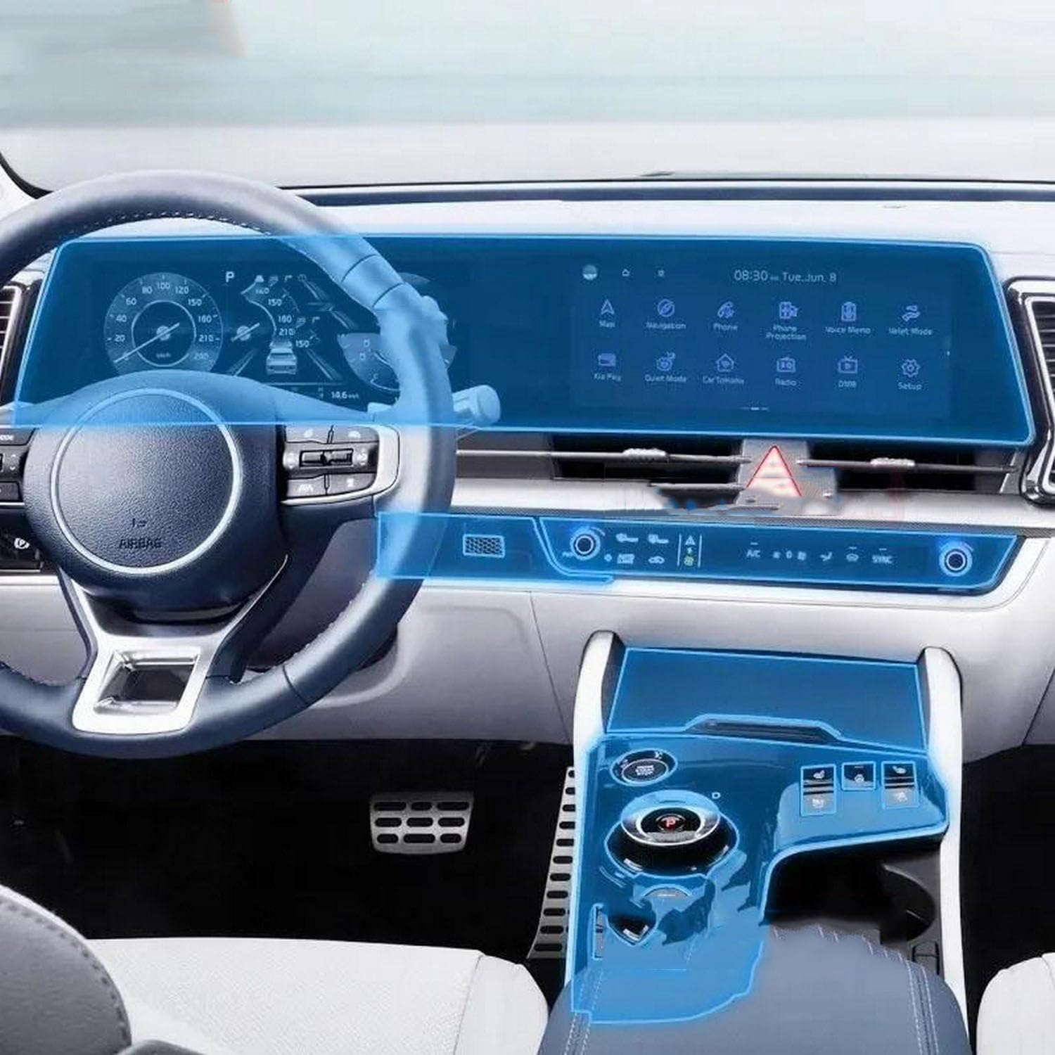 JIELIOP Displayschutzfolie für die Mittelkonsole, kratzfest, Reparatur, transparent, TPU-Aufkleber, Zubehör, für Kia Sportage NQ5 2022–2023 JIELIOP Displayschutzfolie für die Mittelkonsole, kratzfest, Reparatur, transparent, TPU-Aufkleber, Zubehör, für Kia Sportage NQ5 2022–2023 von JIELIOP