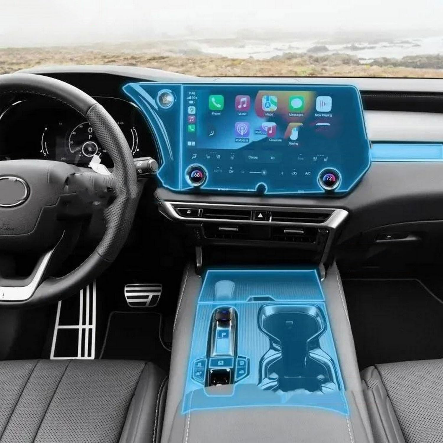 JIELIOP Displayschutzfolie für die Mittelkonsole, kratzfest, Reparatur, transparent, TPU-Aufkleber, Zubehör, für Lexus RX 350 450 500 2023 JIELIOP Displayschutzfolie für die Mittelkonsole, kratzfest, Reparatur, transparent, TPU-Aufkleber, Zubehör, für Lexus RX 350 450 500 2023 von JIELIOP