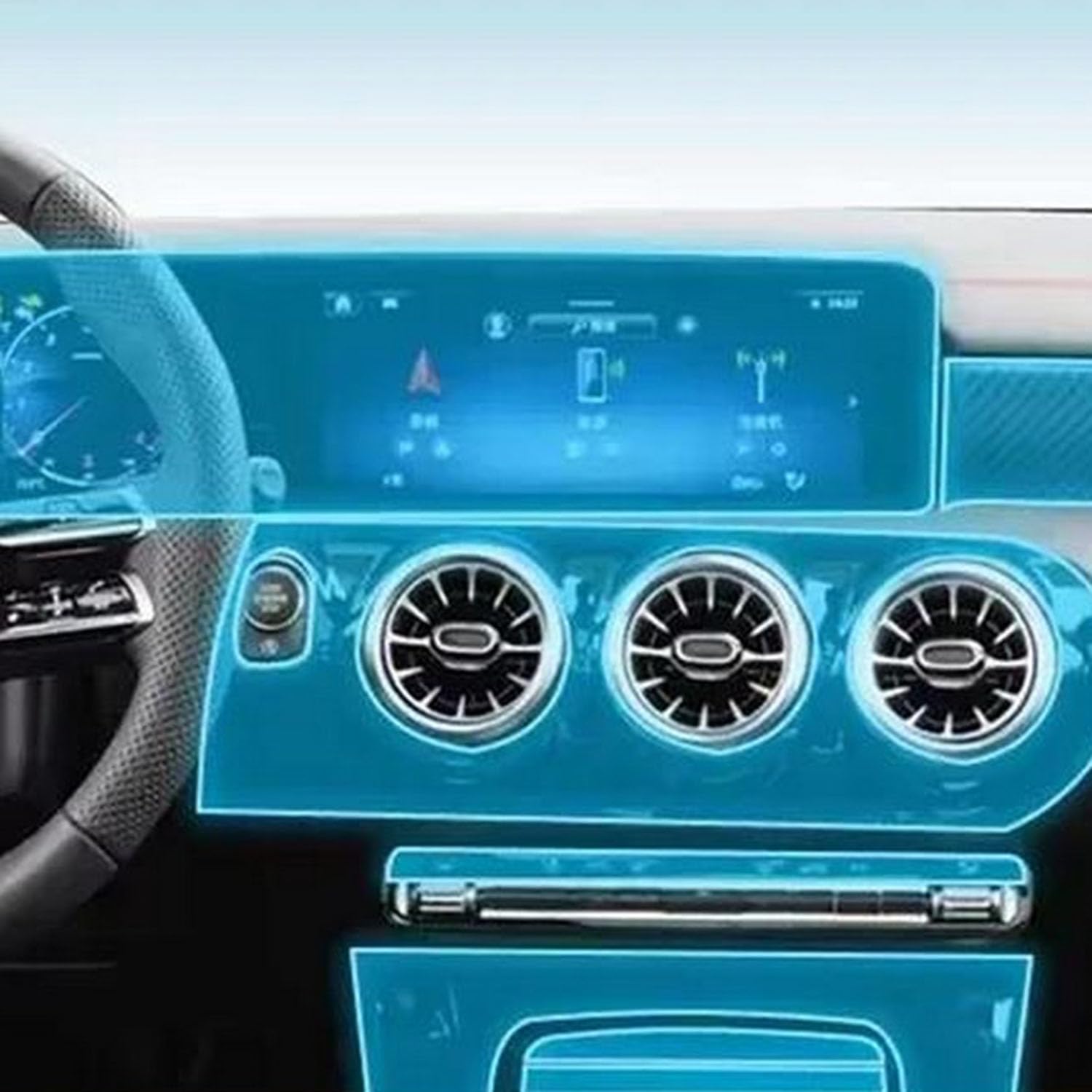 JIELIOP Displayschutzfolie für die Mittelkonsole, kratzfest, Reparatur, transparent, TPU-Aufkleber, Zubehör, für Mercedes Benz MB A-Klasse W177 2024 2025 JIELIOP Displayschutzfolie für die Mittelkonsole, kratzfest, Reparatur, transparent, TPU-Aufkleber, Zubehör, für Mercedes Benz MB A-Klasse W177 2024 2025 von JIELIOP