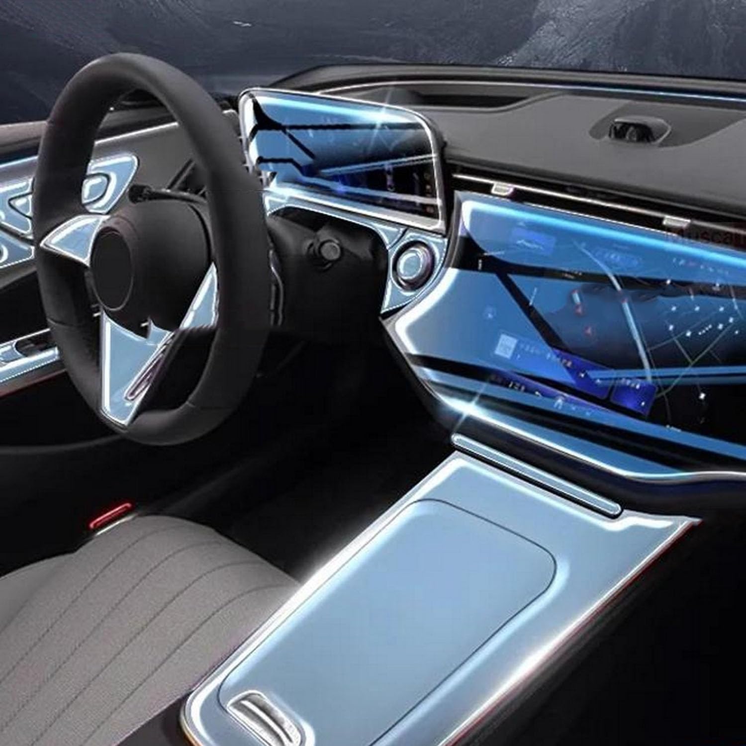 JIELIOP Displayschutzfolie für die Mittelkonsole, kratzfest, Reparatur, transparent, TPU-Aufkleber, Zubehör, für Mercedes Benz MB W214 E-Klasse 2024 JIELIOP Displayschutzfolie für die Mittelkonsole, kratzfest, Reparatur, transparent, TPU-Aufkleber, Zubehör, für Mercedes Benz MB W214 E-Klasse 2024 von JIELIOP