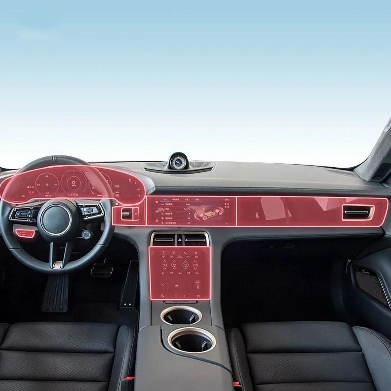 JIELIOP Displayschutzfolie für die Mittelkonsole, kratzfest, Reparatur, transparent, TPU-Aufkleber, Zubehör, für Porsche Taycan 2019–2023 JIELIOP Displayschutzfolie für die Mittelkonsole, kratzfest, Reparatur, transparent, TPU-Aufkleber, Zubehör, für Porsche Taycan 2019–2023 von JIELIOP