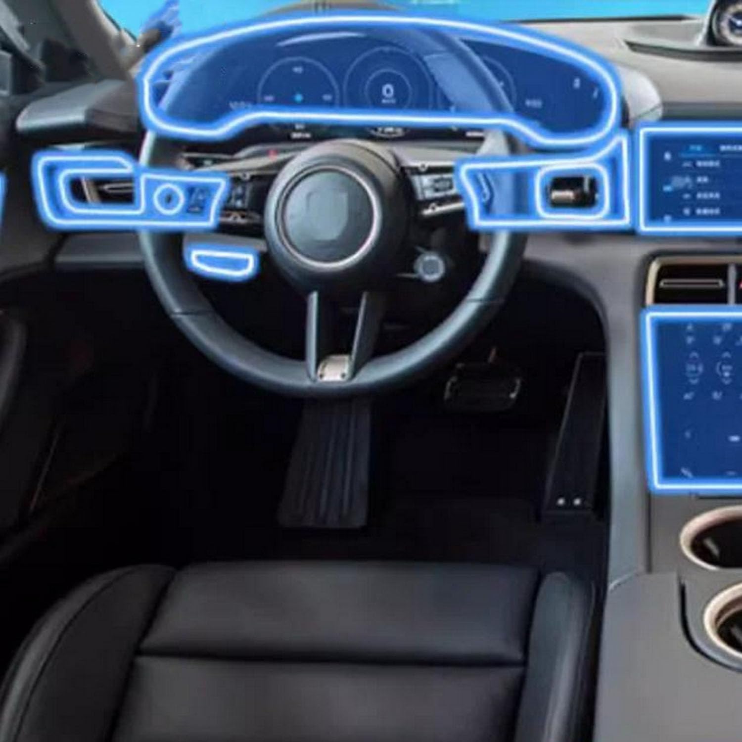 JIELIOP Displayschutzfolie für die Mittelkonsole, kratzfest, Reparatur, transparent, TPU-Aufkleber, Zubehör, für Porsche Taycan 2023–2024 JIELIOP Displayschutzfolie für die Mittelkonsole, kratzfest, Reparatur, transparent, TPU-Aufkleber, Zubehör, für Porsche Taycan 2023–2024 von JIELIOP