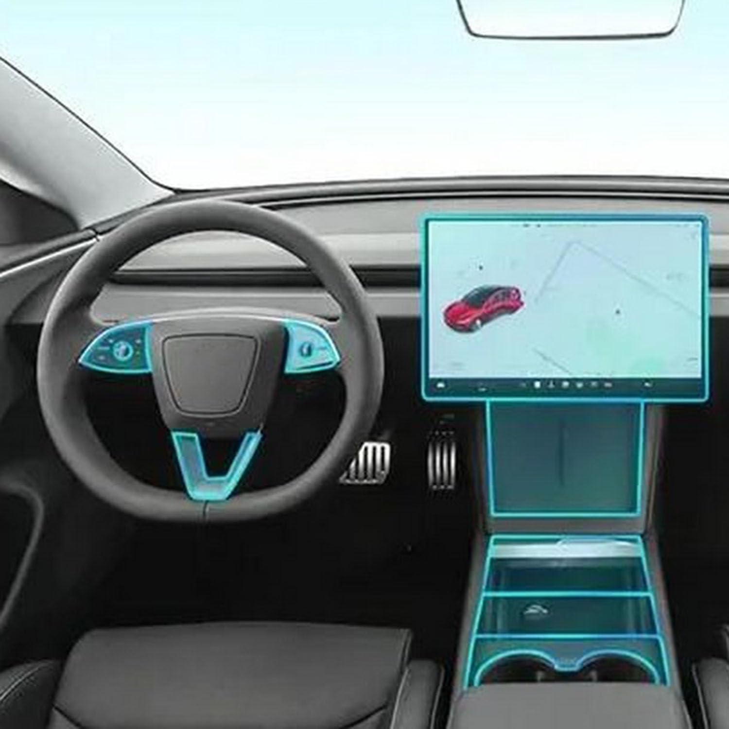 JIELIOP Displayschutzfolie für die Mittelkonsole, kratzfest, Reparatur, transparent, TPU-Aufkleber, Zubehör, für Tesla Model 3 2024 2025 JIELIOP Displayschutzfolie für die Mittelkonsole, kratzfest, Reparatur, transparent, TPU-Aufkleber, Zubehör, für Tesla Model 3 2024 2025 von JIELIOP