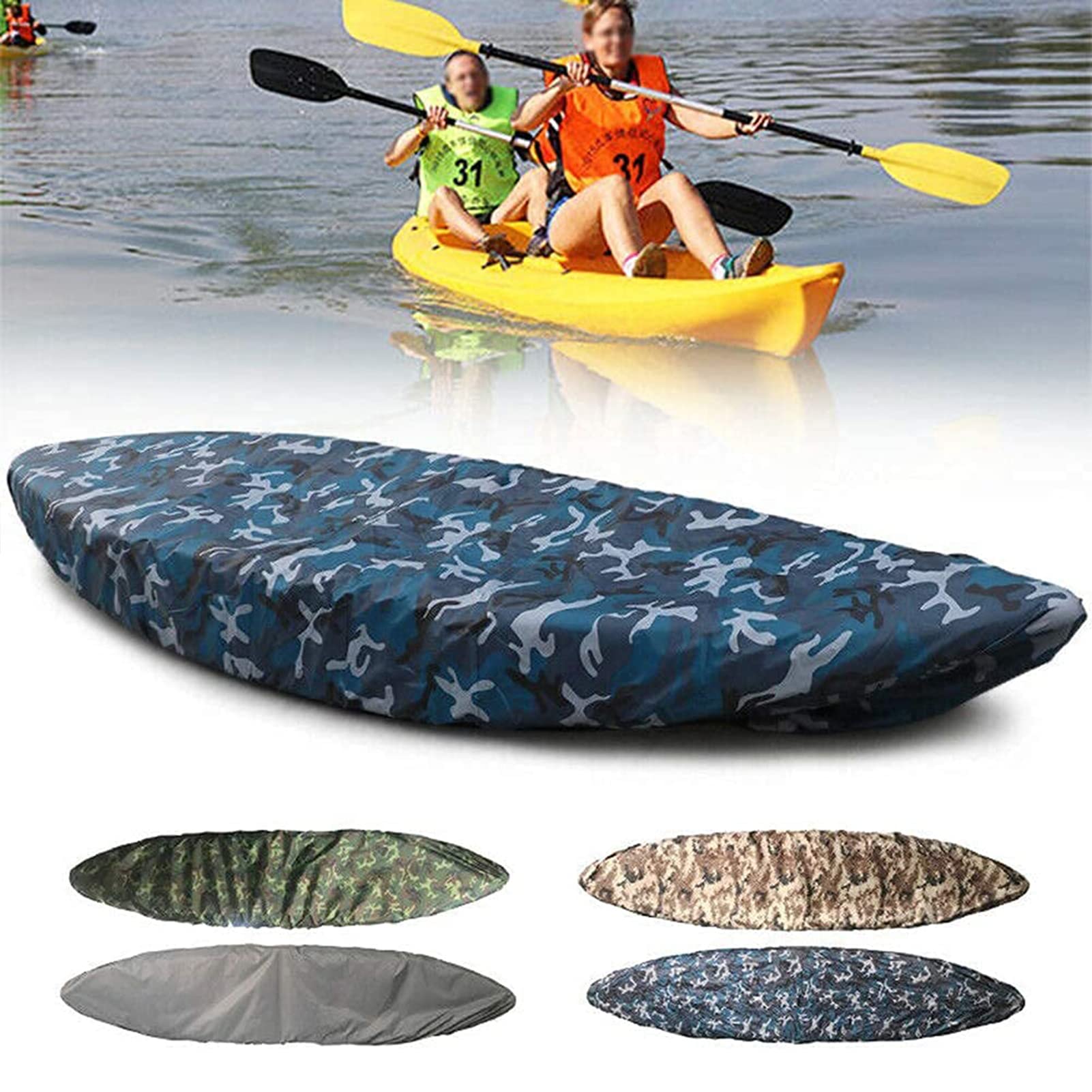 JIEXUHDE Kajak Abdeckung Wasserdicht, Universal Kajak Abdeckung Schutzhülle Wasserdicht UV-beständig Staubschutzschild Boot Kanu Lagerung Abdeckung für Kanu-Boot(Size:4.0m/13.1ft,Color:Ozean-Tarnung) JIEXUHDE Kajak Abdeckung Wasserdicht, Universal Kajak Abdeckung Schutzhülle Wasserdicht UV-beständig Staubschutzschild Boot Kanu Lagerung Abdeckung für Kanu-Boot(Size:4.0m/13.1ft,Color:Ozean-Tarnung) von JIEXUHDE
