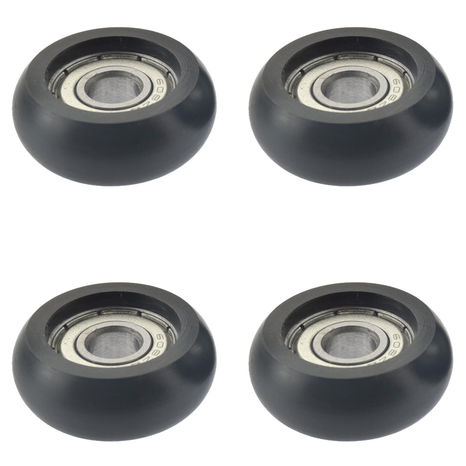 JIHXYER 4 Stück Engineering Kunststoff Lager Stahlkugellager 8 x 32 x 12 mm, Gummibeschichtete Kunststoff-Nylon-Lager, Tragfähigkeit 67 kg, für Fenster und Türen, Schwarz JIHXYER 4 Stück Engineering Kunststoff Lager Stahlkugellager 8 x 32 x 12 mm, Gummibeschichtete Kunststoff-Nylon-Lager, Tragfähigkeit 67 kg, für Fenster und Türen, Schwarz von JIHXYER