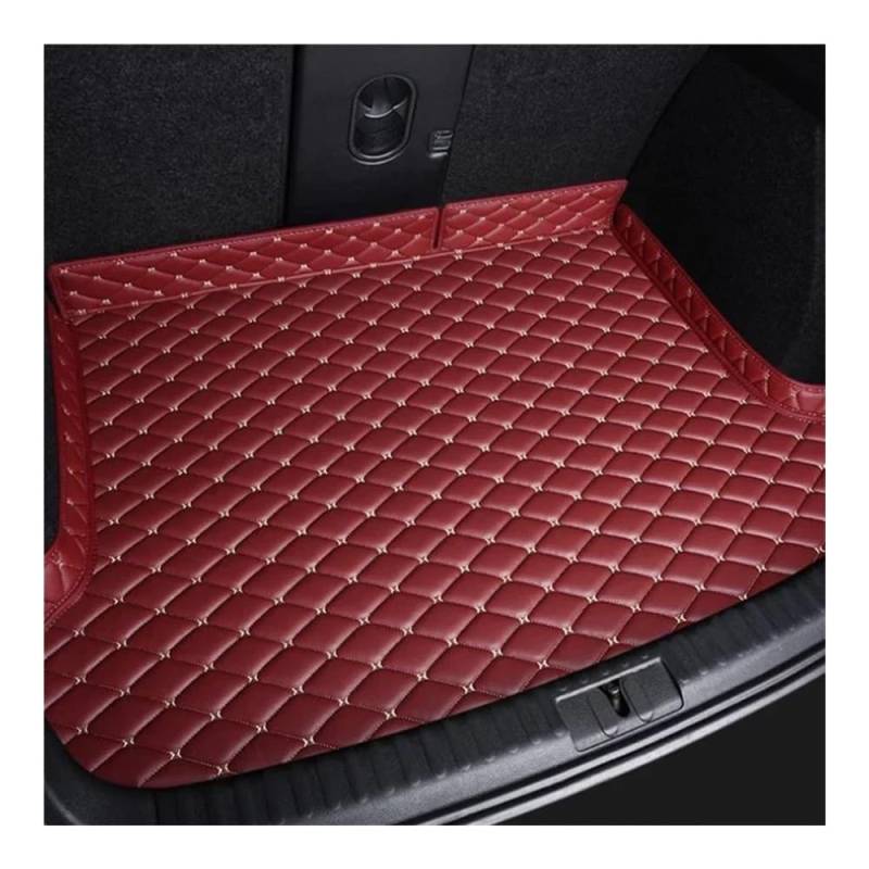 Allwetter Kofferraummatte Auto Für I8 2017 2018 2019 2020 2021 2022 2023 PU-Kofferraumwanne Cargo Liner Bodenschutzabdeckung Autozubehör Teppich(Wine red) von JIIYP