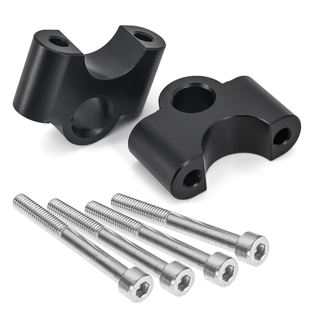 Motorrad Lenker Riser Klemmen Für R1250RT 2021 Motorrad Lenker Riser 32MM Lenkrad Erhöhen Griff Bar Clamp Verlängern Adapter(Black) von JIIYP