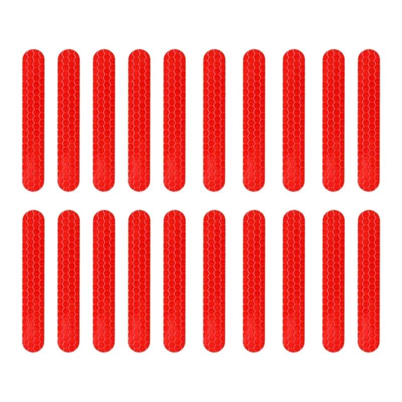 Reflektorstreifen Reflektierende Aufkleber-Dekoration, for Ninebot, Max G30 G30D Elektroroller Nachtsicherheitswarnung PVC-Reflektor-Aufkleber-Zubehör(Red Body Stickers) von JIMYRA