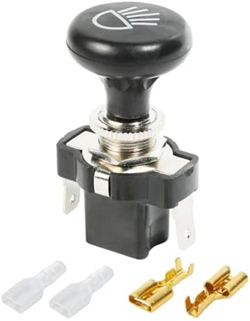 JINFOLI 12V Auto Push-Pull Scheinwerferschalter, Universal, for Golf, Cart Push-Pull Scheinwerferknopf Scheinwerfer-Steuerschalter von JINFOLI