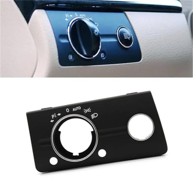 JINFOLI Armaturenbrett-Frontscheinwerferschalter-Abdeckungsverkleidungsverkleidung, Ersatz for Mercedes, for Benz, W211 E-Klasse 320 350 550 2003 2004 2005 2006 2007 2008 Scheinwerfer-Steuerschalter(B von JINFOLI
