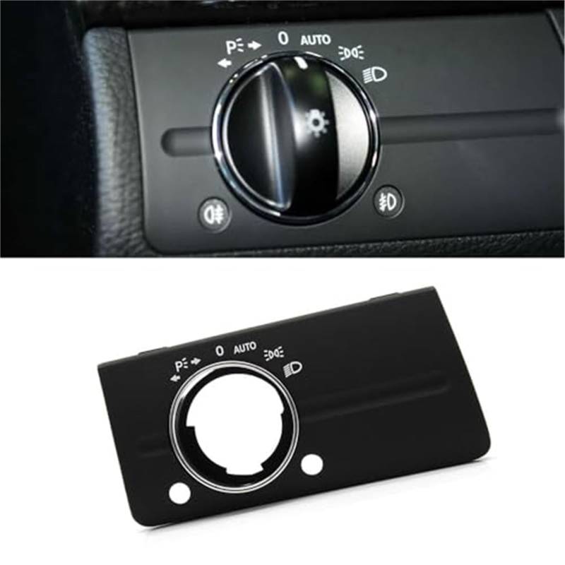 JINFOLI Armaturenbrett-Frontscheinwerferschalter-Abdeckungsverkleidungsverkleidung, Ersatz for Mercedes, for Benz, W211 E-Klasse 320 350 550 2003 2004 2005 2006 2007 2008 Scheinwerfer-Steuerschalter(B von JINFOLI