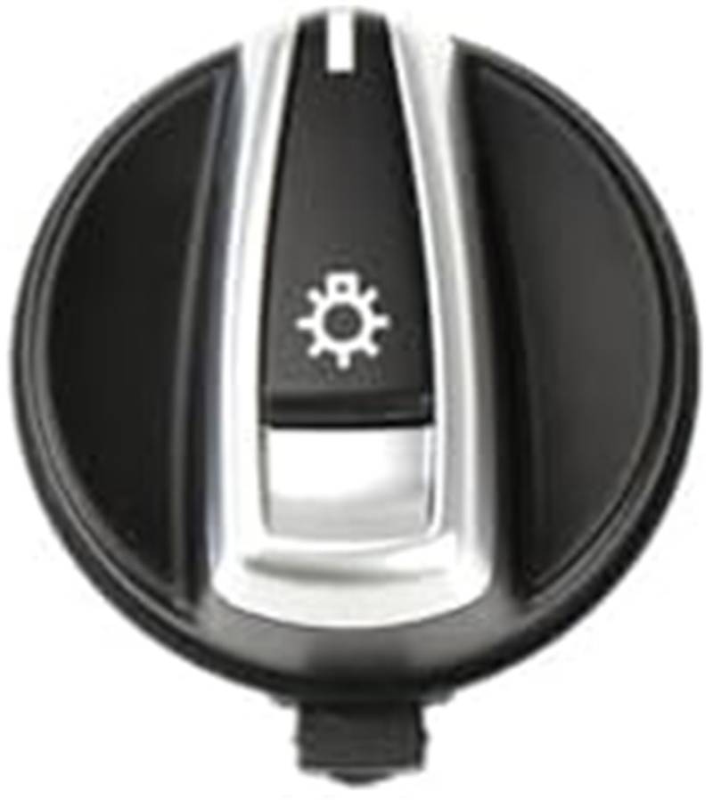 JINFOLI Auto-Frontscheinwerferschalter, Drehknopf for Scheinwerfer, Knopfkappe, kompatibel mit 1er- und 3er-X1-Serie E84 E87 E88 E82 E90 E91 E92 E93 61316932794 Scheinwerfer-Steuerschalter(Black) von JINFOLI