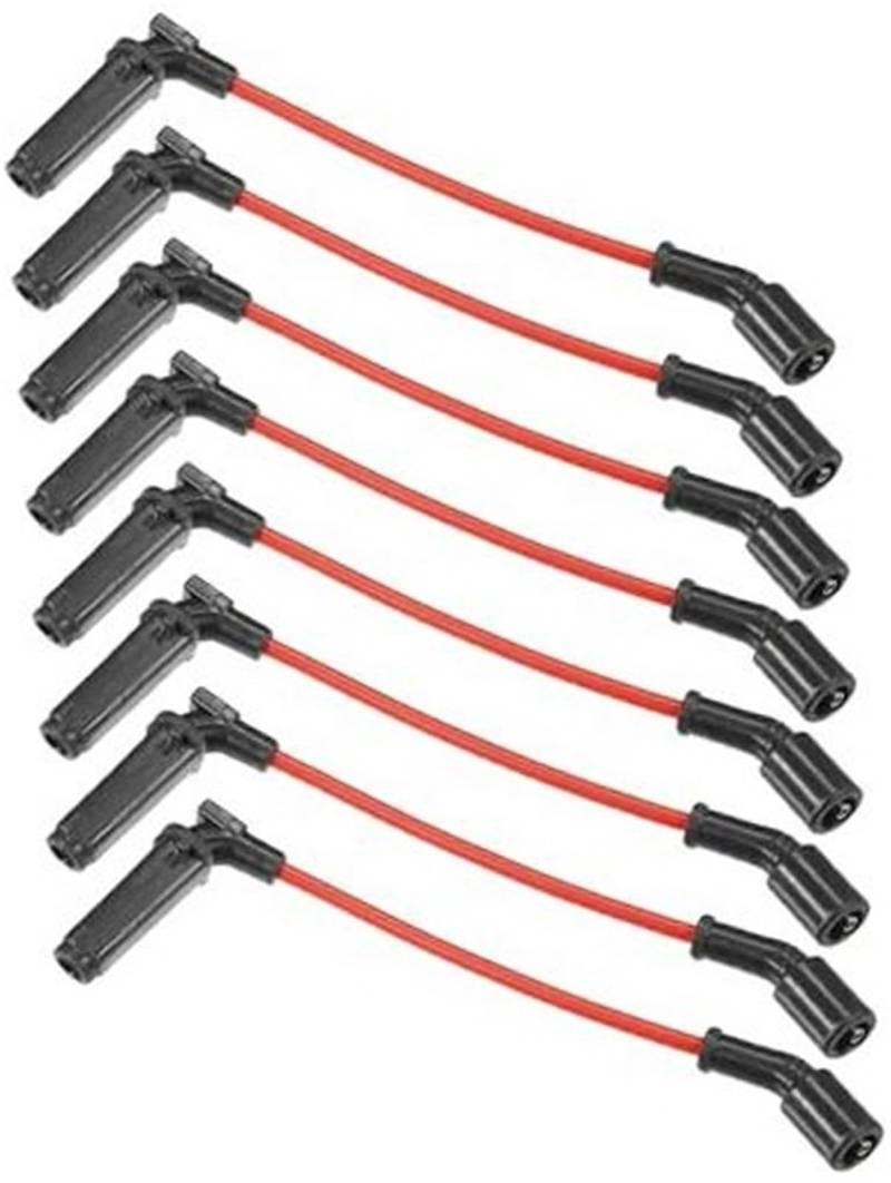 JINFOLI Auto-Zündkerzenspulendrähte, Zündspulenkabelbaumkabel 7 mm, for Chevrolet Avalanche Express Silverado Nr. 19297032/12558693, 8 Stück Zündkabel für Automotoren von JINFOLI