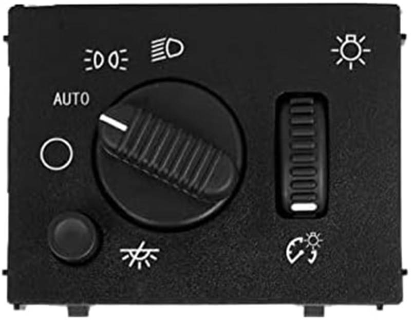 JINFOLI Ersatz des Scheinwerferschalters for Chevy, Silverado Tahoe Suburban, for GMC Sierra Yukon Escalade 2003 2004 2005 2006 2007, Scheinwerfer-Dimmschalter ersetzt Nr. 19381535 D1595G 15194803 Sch von JINFOLI