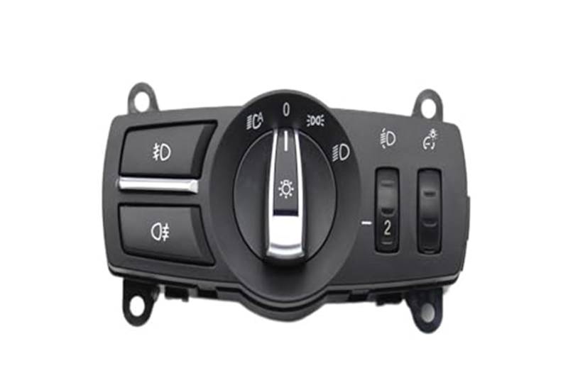 JINFOLI Multifunktionale Scheinwerferschalterbaugruppe for die Frontscheinwerfer des Autos, for, 5er 6er 7er X3 X4 F10 F11 F07 F06 F01 F25 F26 61319192744. Einfache Installation Scheinwerfer-Steuersc von JINFOLI
