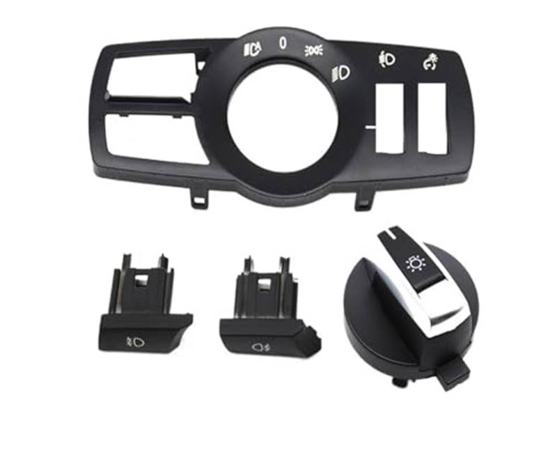 JINFOLI Multifunktionaler Drehschalter for den Frontscheinwerfer des Autos, Austausch der Scheinwerferknopfabdeckung, for, 5er 6er 7er X3 X4 F10 F11 F07 F06 F01 F25 F26, einfache Installation Scheinw von JINFOLI