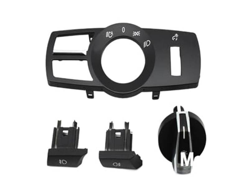 JINFOLI Multifunktionaler Drehschalter for den Frontscheinwerfer des Autos, Austausch der Scheinwerferknopfabdeckung, for, 5er 6er 7er X3 X4 F10 F11 F07 F06 F01 F25 F26, einfache Installation Scheinw von JINFOLI