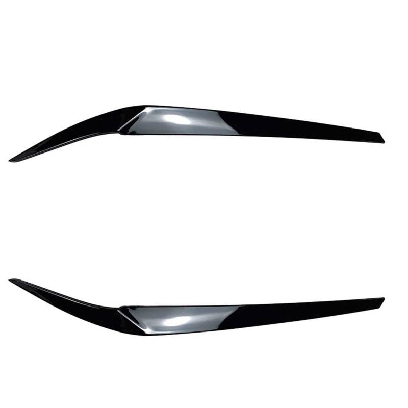 JINFOLI Scheinwerfer-Augenlid-Scheinwerfer-Augenlid-Augenbrauen-Zierteile Carbon Black/Glossy Black Plastic, for BMW, for 5er G30 G31 2017-2021 Augenbrauen (Color : Black) von JINFOLI
