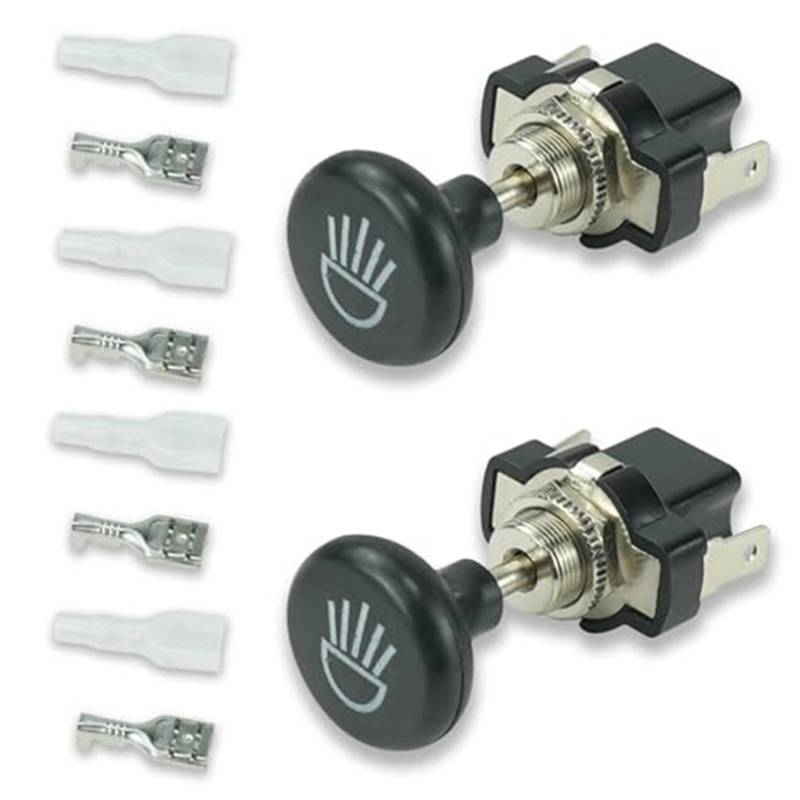 JINFOLI Universal, for Golf, Cart-Lichtschalter, for EZ-GO Club Car Yama-ha Push-Pull-Scheinwerferschalterknopf 12 V 15 A EIN-Aus-Lichtknopf, 2er-Pack Scheinwerfer-Steuerschalter von JINFOLI