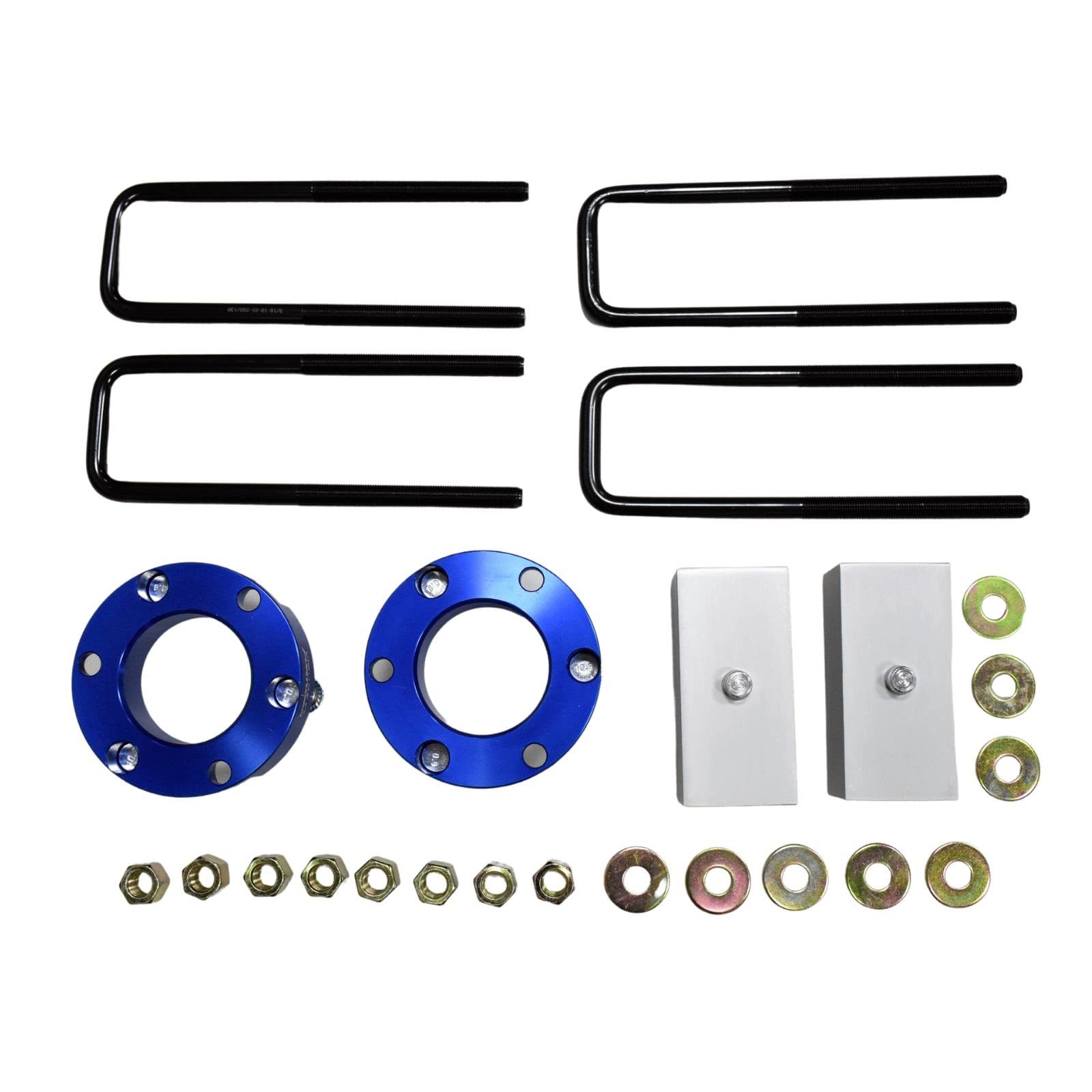 JINGLING 32MM Distanzstücke für die Vorderradaufhängung 51MM Hinterradaufhängungsblöcke Hebesätze für To-yota Hilux Vigo 2004-2019 Kit Erhöhen Adapter Federbeinfeder (vorne und hinten) von JINGLING