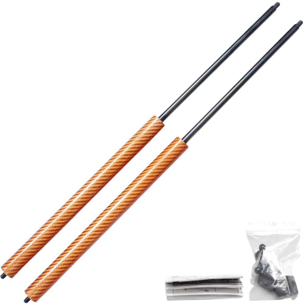 JINGLING Automatische Kofferraumstreben für Astra J GTC 3-Türer Schrägheck Coupé 2011-2015 Heckklappe Heckklappe Gasdämpfer Lift Stützen (Orange Kohlefaser) von JINGLING