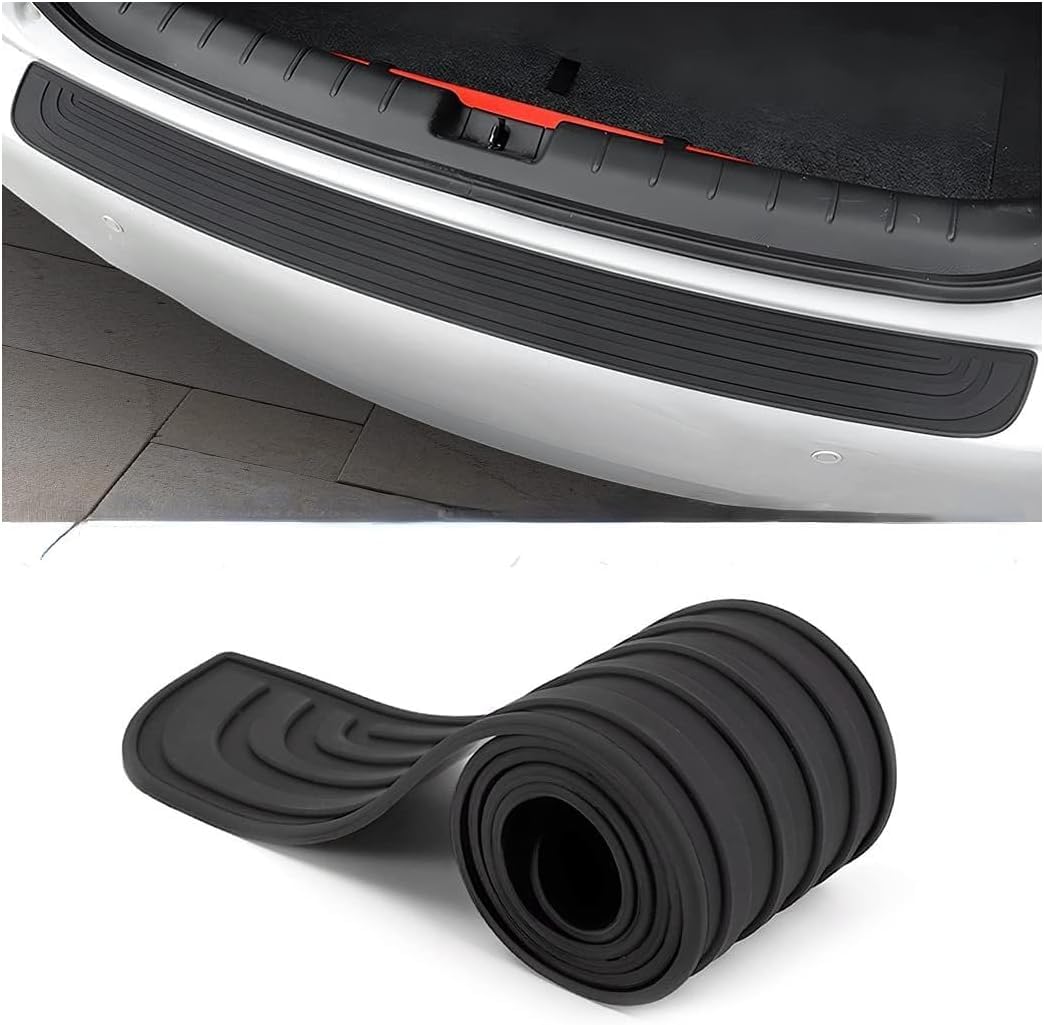 Auto Ladekantenschutz Kofferraum für VW Touran I (2012-2019), Selbstklebender Heckstoßstangenschutz Anti-Kratz Auto Einstiegsleisten Kantenschutz Aufkleber,A-9 * 104 von JINGMU