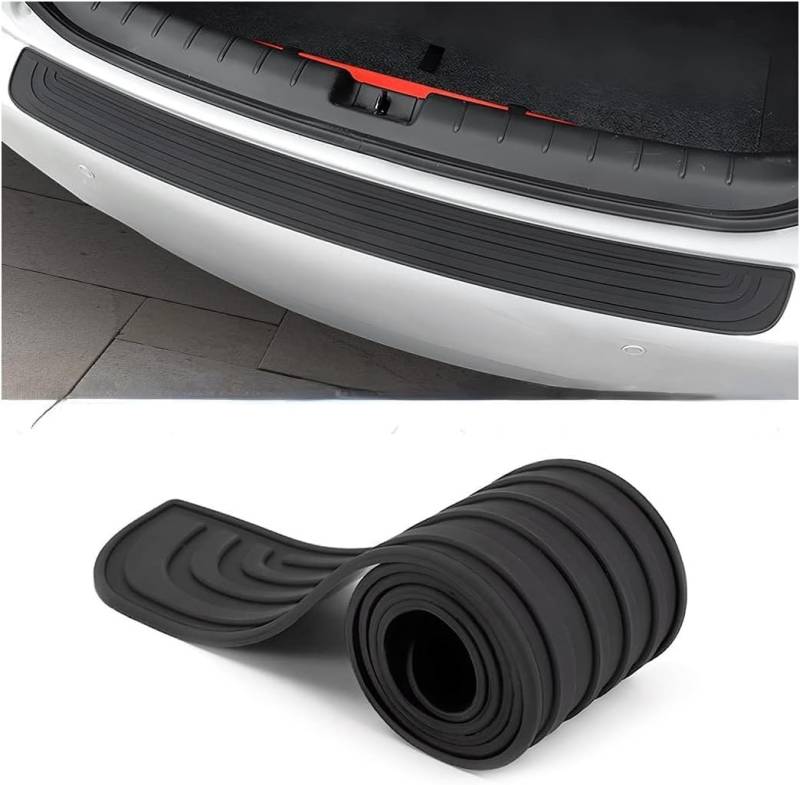 Auto Ladekantenschutz Kofferraum für VW Touran I (2012-2019), Selbstklebender Heckstoßstangenschutz Anti-Kratz Auto Einstiegsleisten Kantenschutz Aufkleber,A-9 * 104 von JINGMU