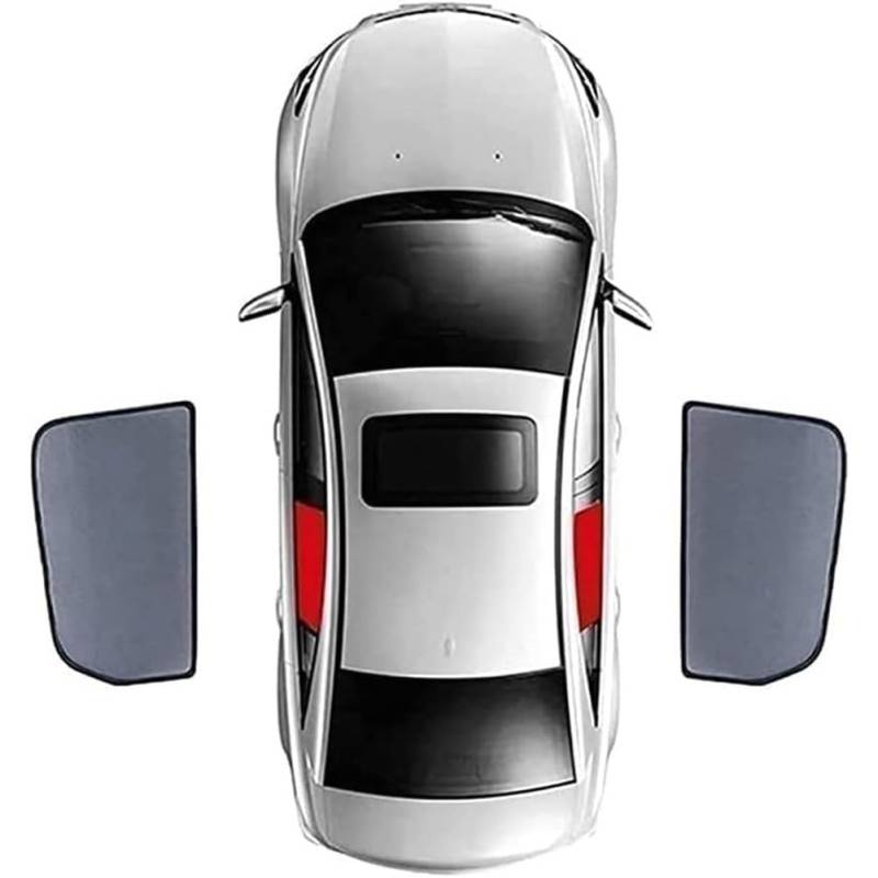 Auto Seitenfenster Sonnenschutz für Smart Fortwo Forfour 453 451 450 2000-2024, Magnetisch Seitenscheibe Sonnenblende UV Privatsphäre Schutz Hitzeschutz Vorhang ZubehöR,B/2 Rear Doors von JINGXINXUE