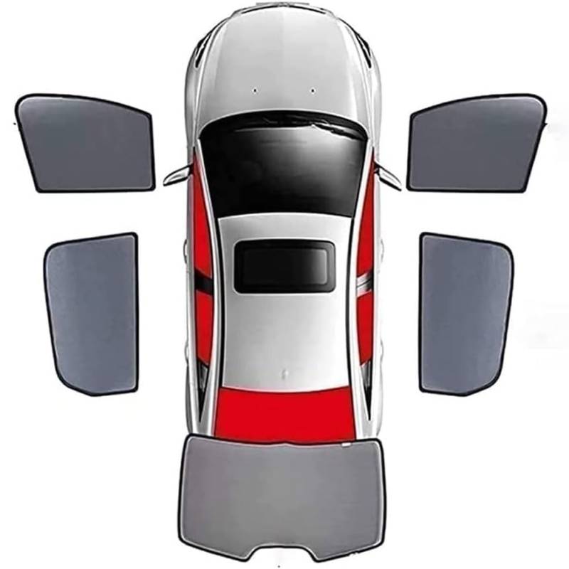 Auto Seitenfenster Sonnenschutz für Tesla Models ModelY Model3 ModelX, Magnetisch Seitenscheibe Sonnenblende UV Privatsphäre Schutz Hitzeschutz Vorhang ZubehöR,E/5 Doors Window von JINGXINXUE