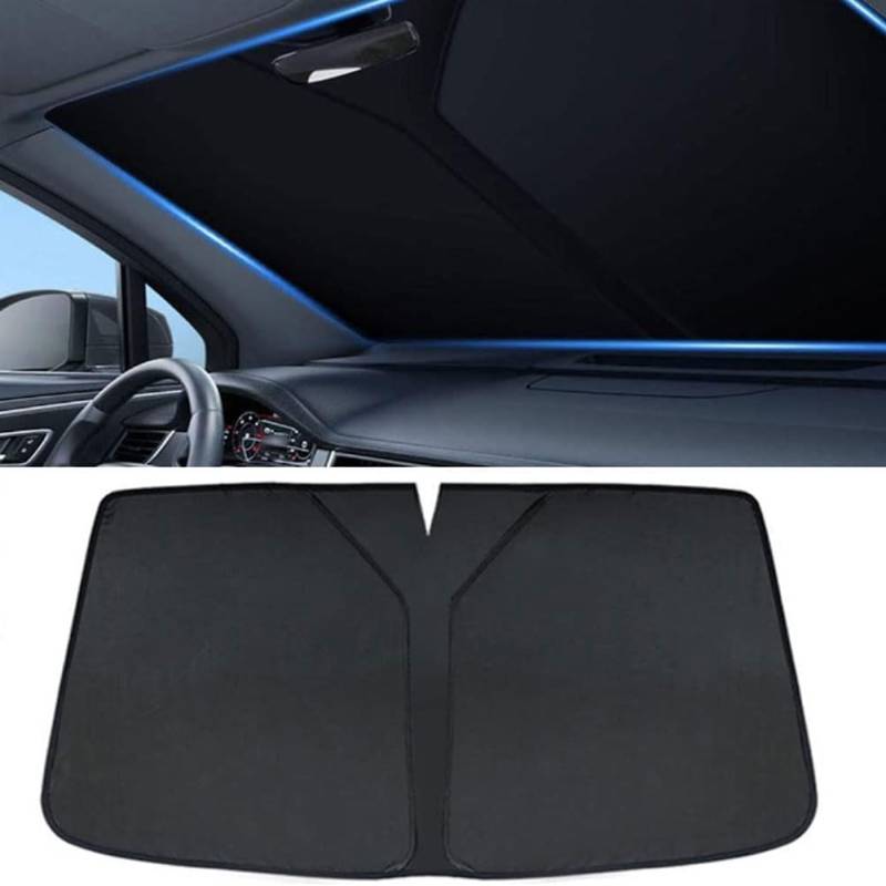 Sonnenschutz Auto Frontscheibe für VW Golf3 Golf5 Golf6 Golf7 GTI 2000-2023 2024, Sonnenschirm Windschutzscheibe Sonnenblende Frontscheibenabdeckung Faltbarer UV-Schutz Zubehör von JINGXINXUE