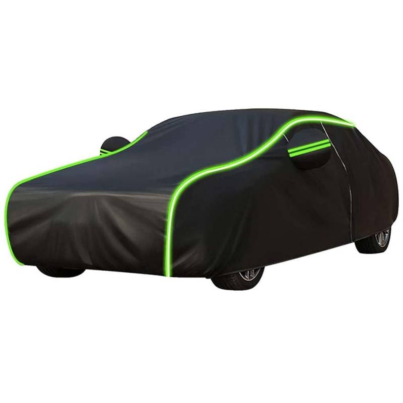 Autoabdeckung Outdoor FüR Accord Plug-in Hybrid 2014, Allwetterschutz Wasserdicht Mit Reflektierenden Streifen，Uv Schutz Staubdicht Kratzfest Plane Auto,A/Black-Green von JINLINGNB