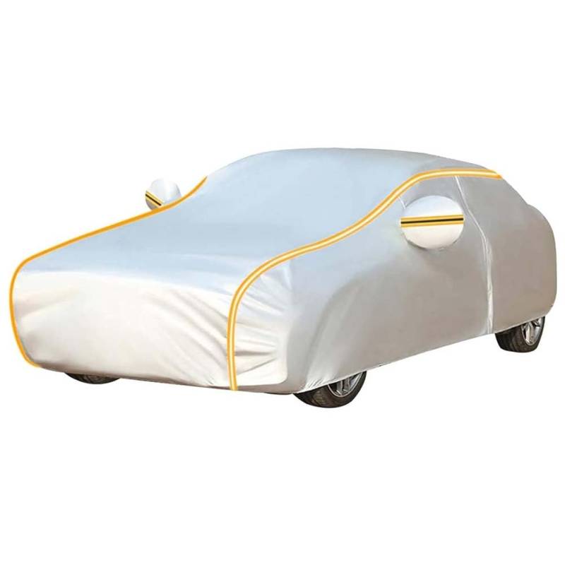 Autoabdeckung Outdoor FüR Ford Maverick 2022-2025+, Allwetterschutz Wasserdicht Mit Reflektierenden Streifen，Uv Schutz Staubdicht Kratzfest Plane Auto,D/Silver-Yellow von JINLINGNB