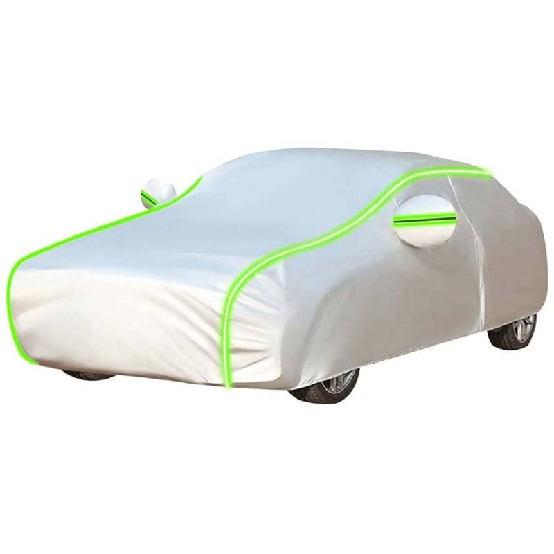 Autoabdeckung Outdoor FüR Hummer H2 2004-2009, Allwetterschutz Wasserdicht Mit Reflektierenden Streifen，Uv Schutz Staubdicht Kratzfest Plane Auto,E/Silver-Green von JINLINGNB