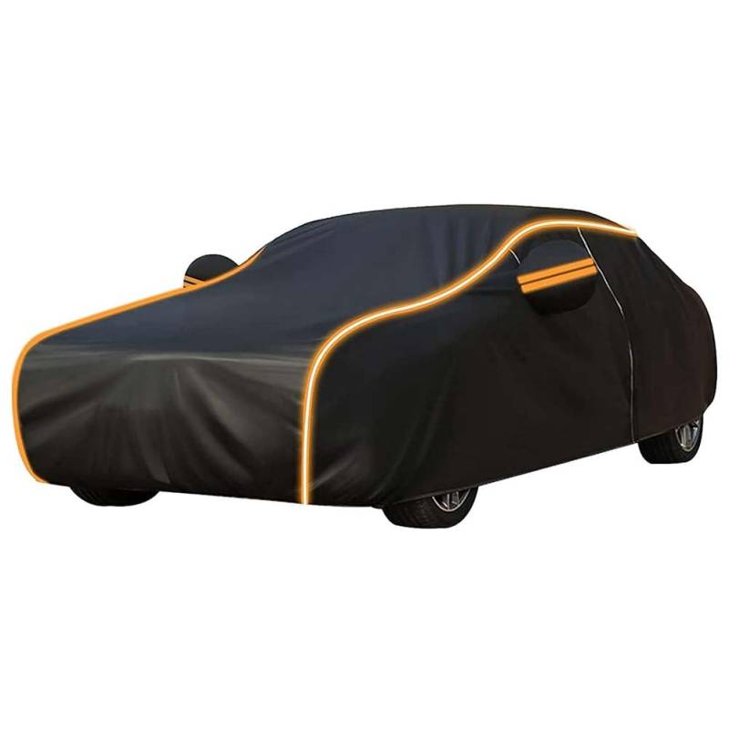Autoabdeckung Outdoor FüR Infiniti QX55 2021, Allwetterschutz Wasserdicht Mit Reflektierenden Streifen，Uv Schutz Staubdicht Kratzfest Plane Auto,C/Black-Yellow von JINLINGNB