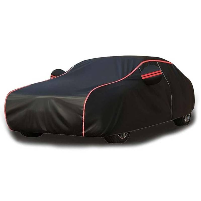 Autoabdeckung Outdoor FüR Toyota Matrix 2003-2025, Allwetterschutz Wasserdicht Mit Reflektierenden Streifen，Uv Schutz Staubdicht Kratzfest Plane Auto,B/Black-red von JINLINGNB