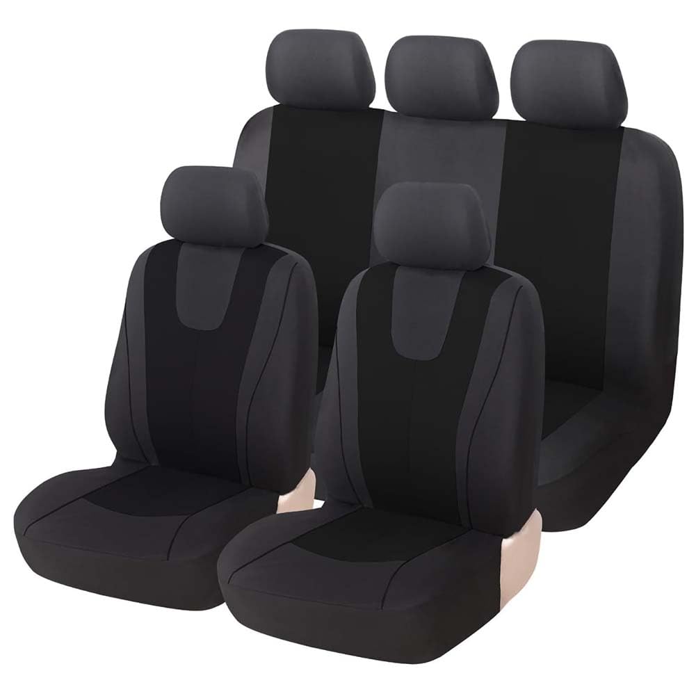 JINLINGNB Auto SitzbezüGe Sets FüR VW Tiguan R-Line 2019-2025, Leinen Stoff AutositzbezüGe SchonbezüGe Sitzbezug Vorne Und Hinten Atmungsaktiv ZubehöR,A/Black JINLINGNB Auto SitzbezüGe Sets FüR VW Tiguan R-Line 2019-2025, Leinen Stoff AutositzbezüGe SchonbezüGe Sitzbezug Vorne Und Hinten Atmungsaktiv ZubehöR,A/Black von JINLINGNB