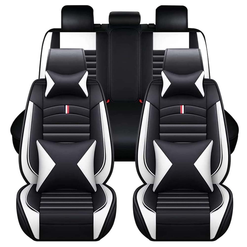 JINLINGNB Leder Auto Sitzbezüge Sets für Nissan Sylphy 2006-2025, Autositzbezüge Kompletter Satz Vorne Hinten Autositzbezug Sitzschoner wasserdichte Zubehör,J/Black-White JINLINGNB Leder Auto Sitzbezüge Sets für Nissan Sylphy 2006-2025, Autositzbezüge Kompletter Satz Vorne Hinten Autositzbezug Sitzschoner wasserdichte Zubehör,J/Black-White von JINLINGNB